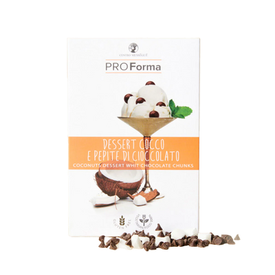 Dessert cocco e pepite di cioccolato