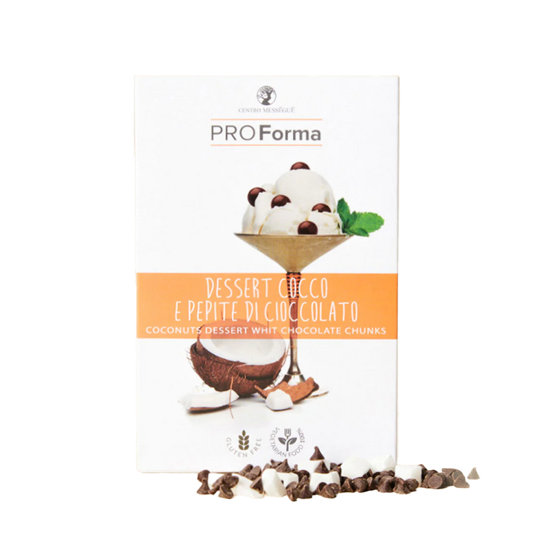 Dessert cocco e pepite di cioccolato