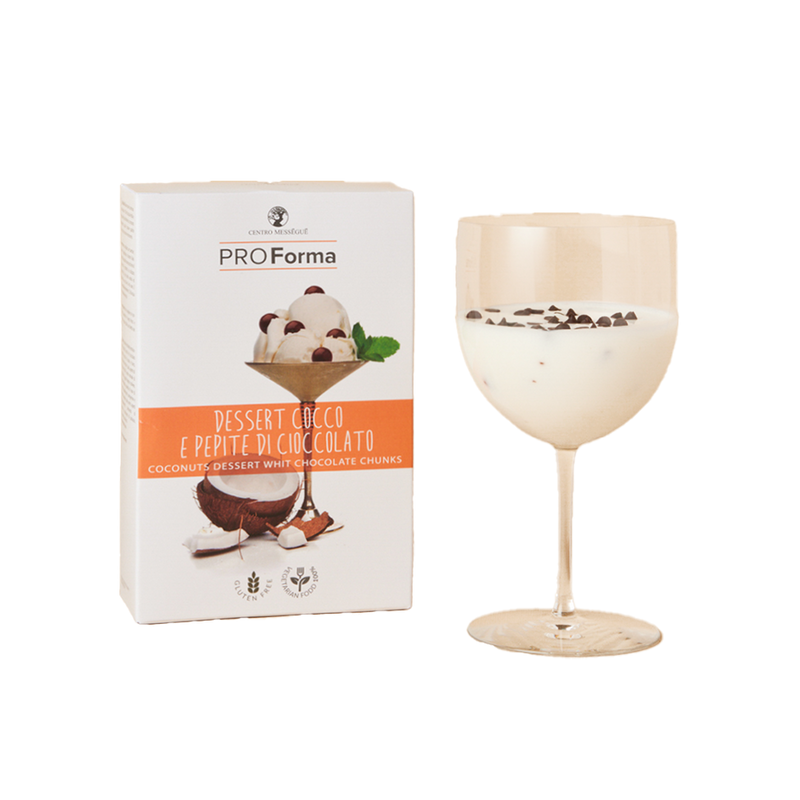 Dessert cocco e pepite di cioccolato
